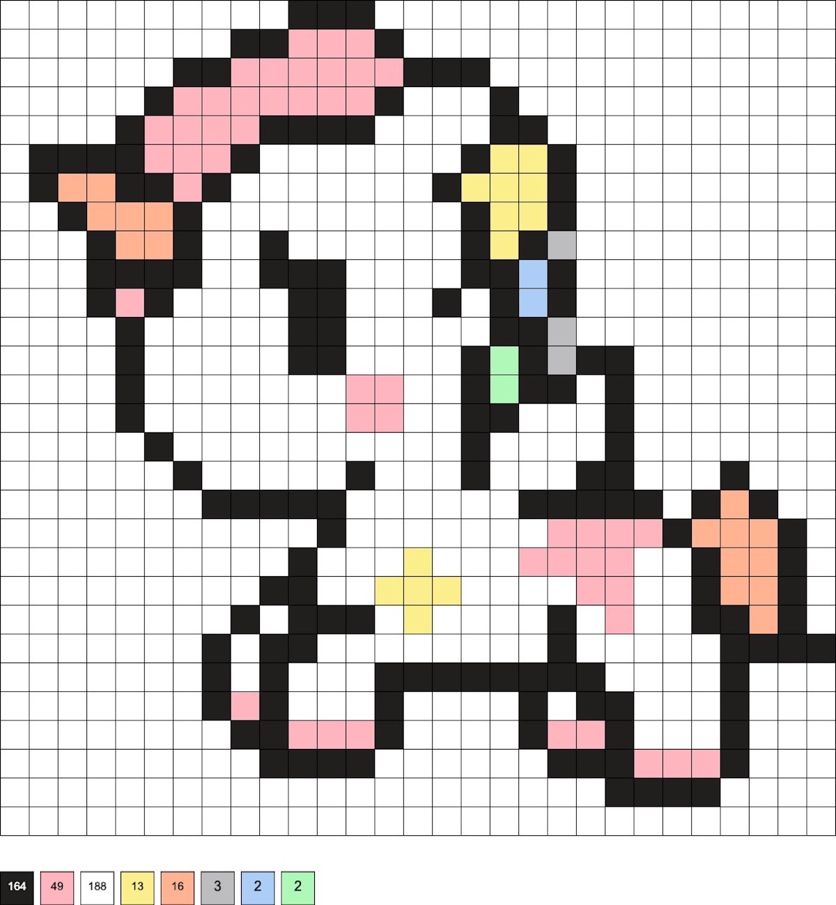 fuse beads unicorn