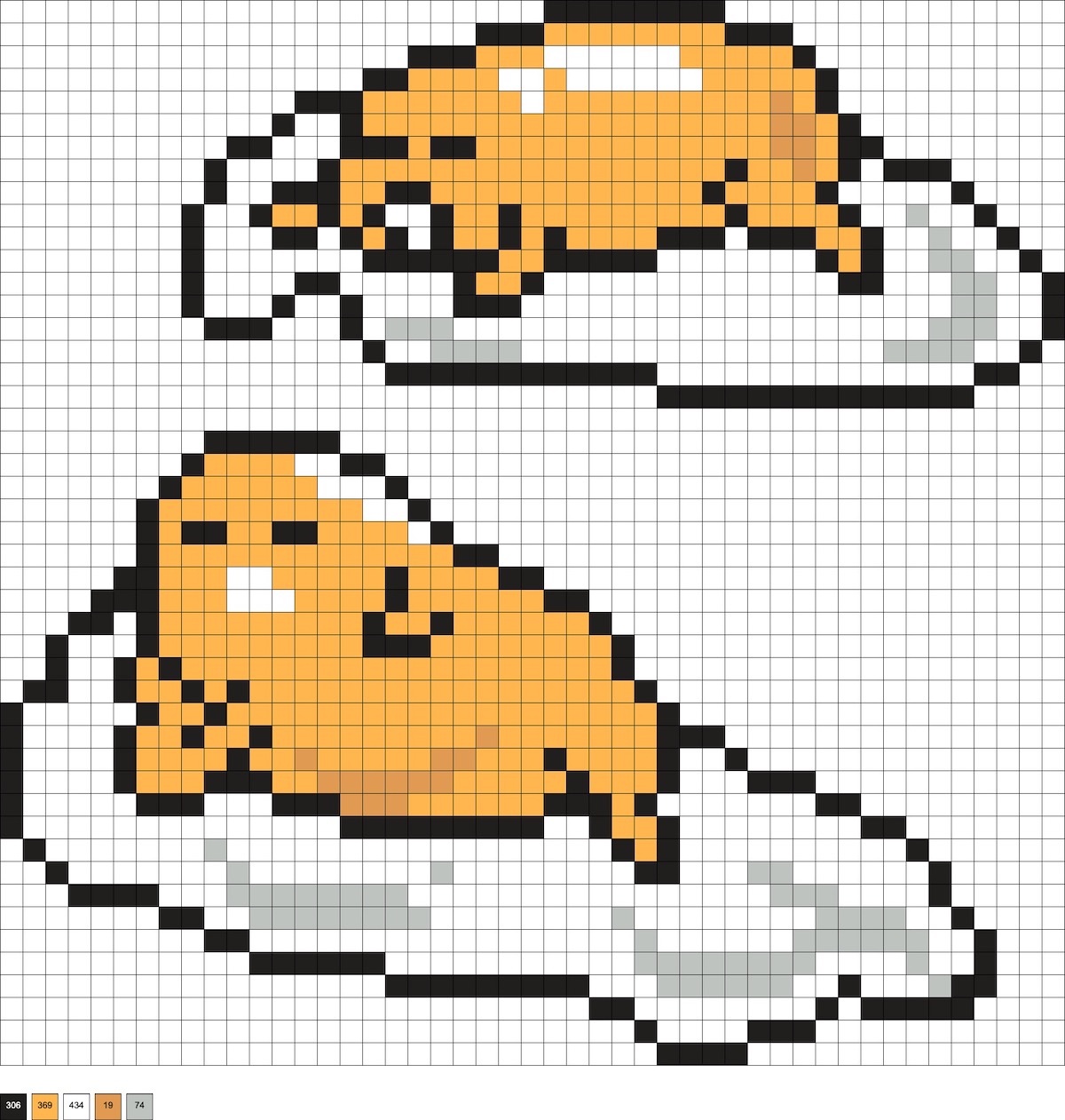 gudetama perler beads