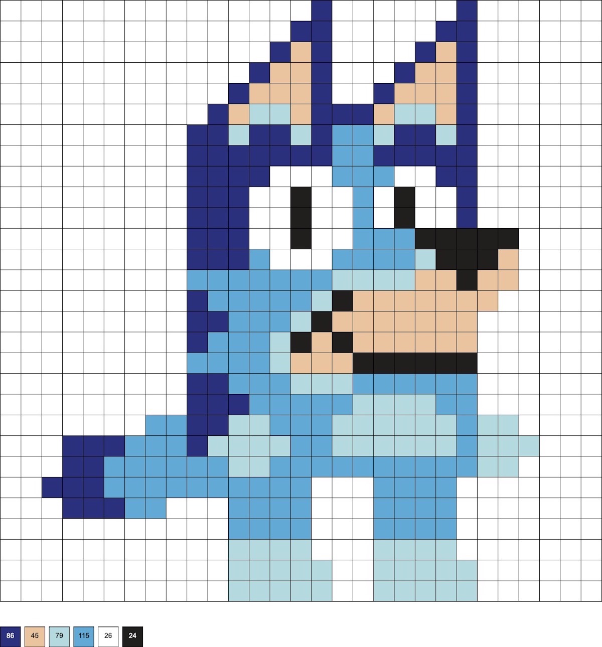 hama beads bluey