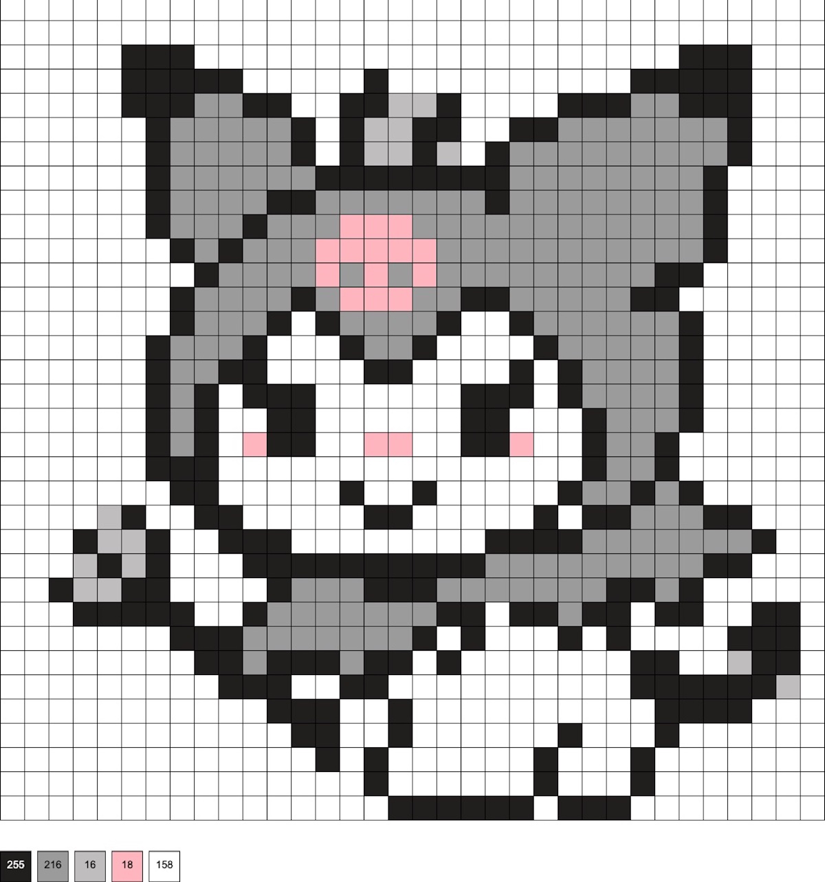 hama beads kuromi pattern