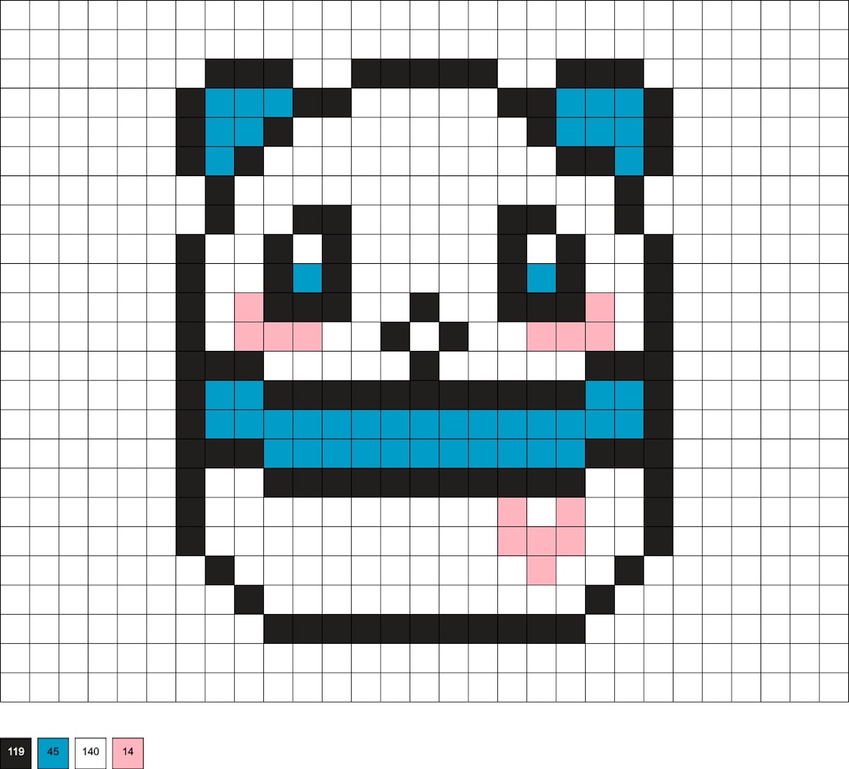 hama beads panda kawaii