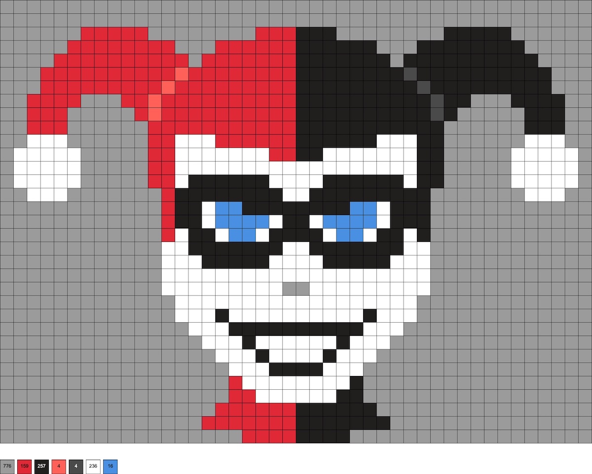 harlequin hama beads