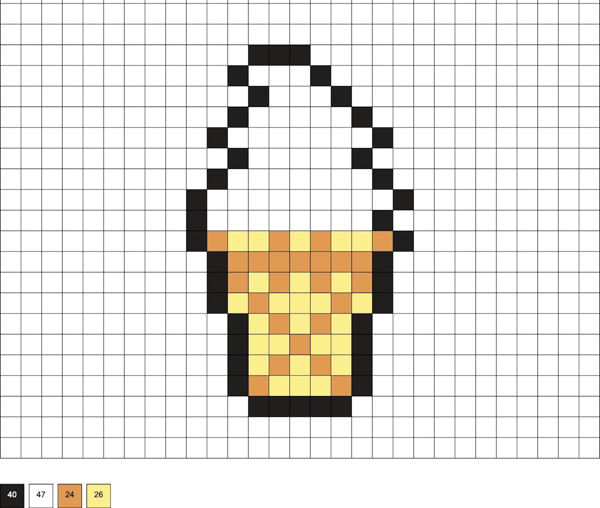 ice cream cone perler beads