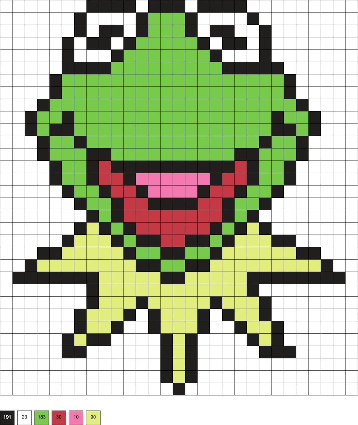 kermit perler beads