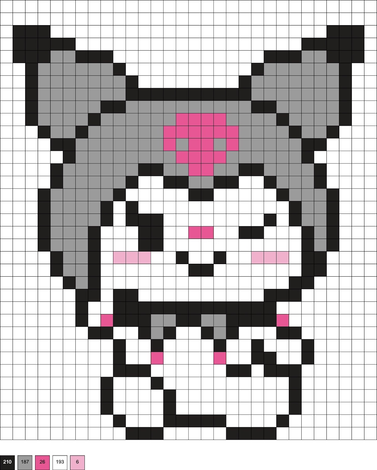 Collectibles Art Collectibles Sanrio Kuromi Pixel Art - vrogue.co