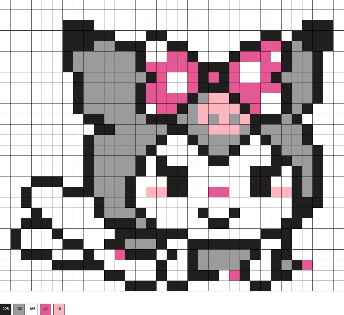 Kuromi Perler Beads (20 Free Patterns)