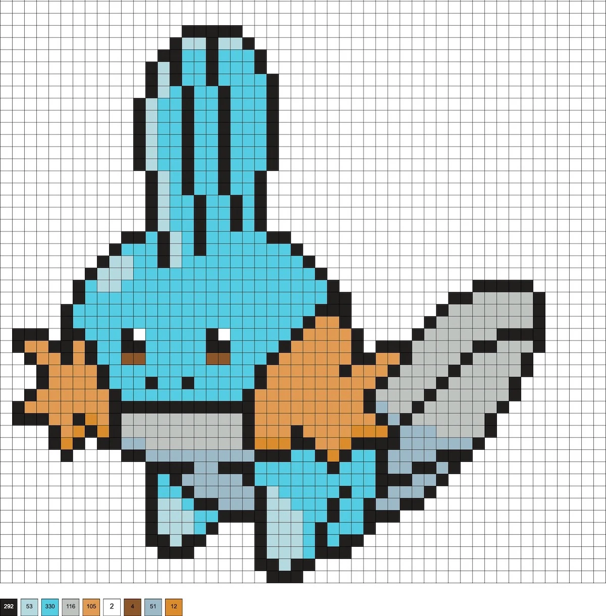 mudkip hama beads