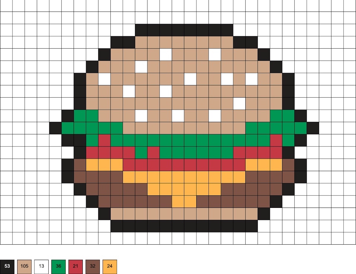 perler bead burger