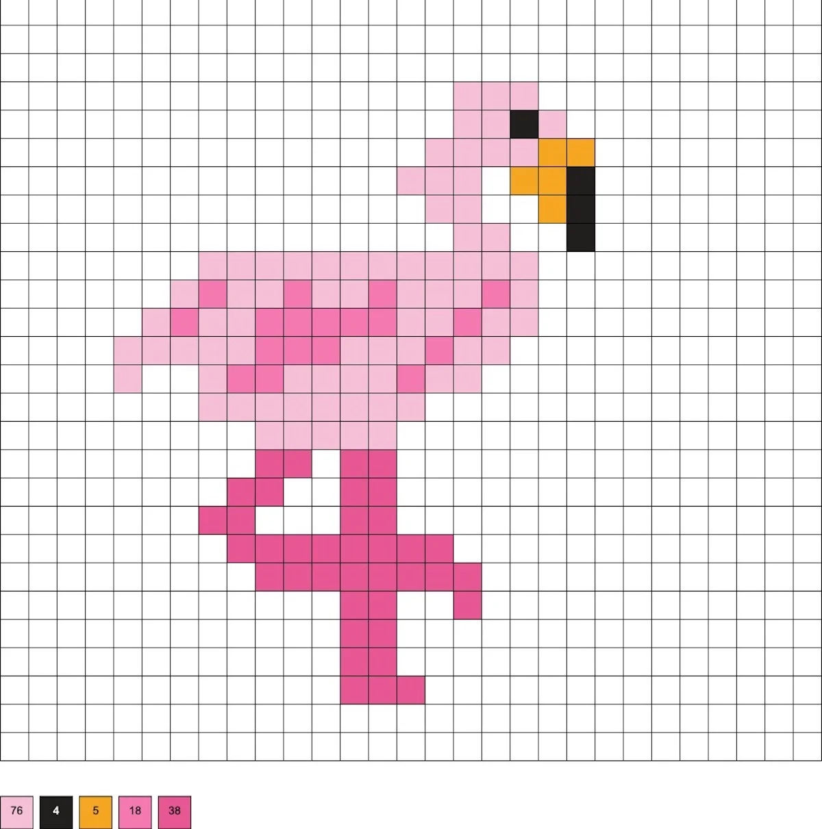 perler bead flamingo