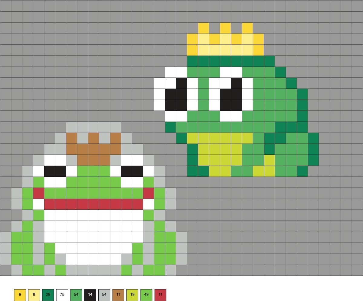 perler bead frogs