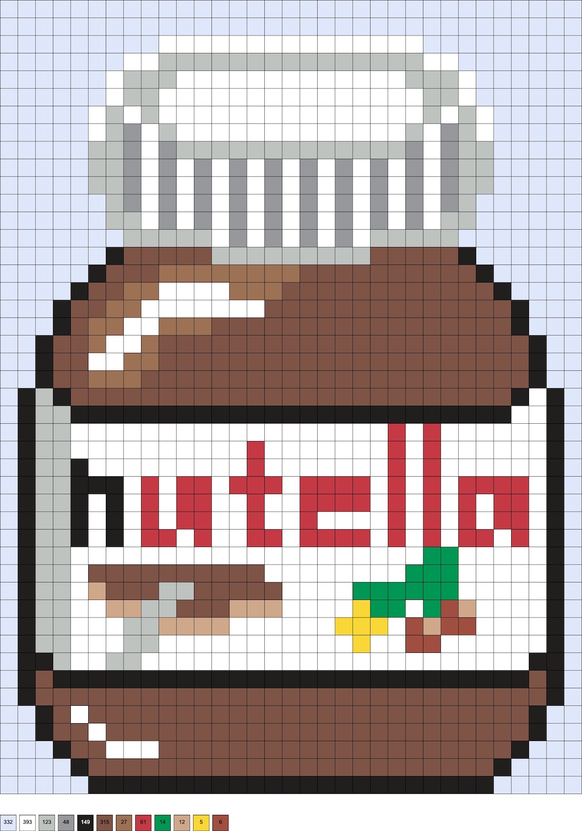 perler bead nutella