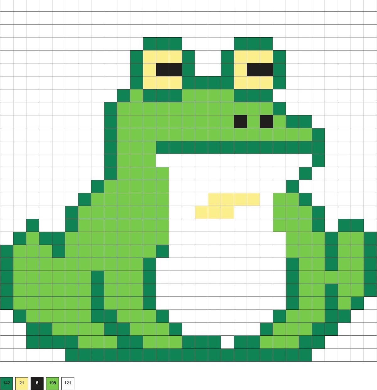 perler beads frog