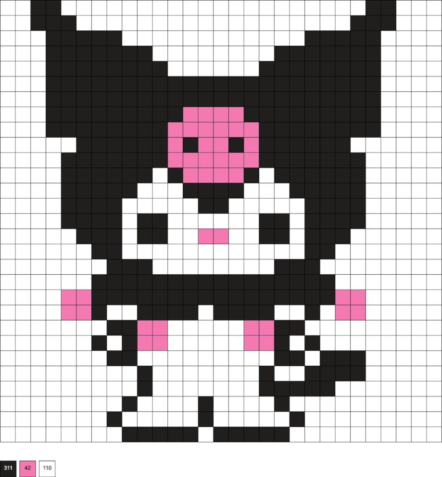 Kuromi Perler Beads (20+ Free Patterns) - DIY Candy