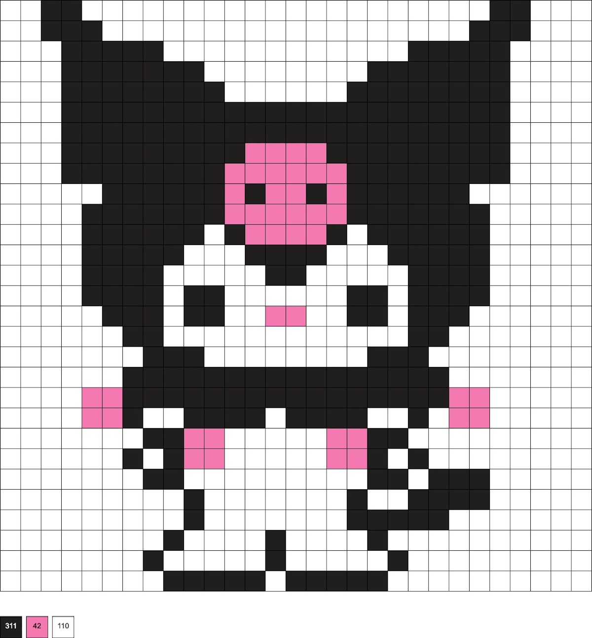 Kuromi Perler Beads (20 Free Patterns)