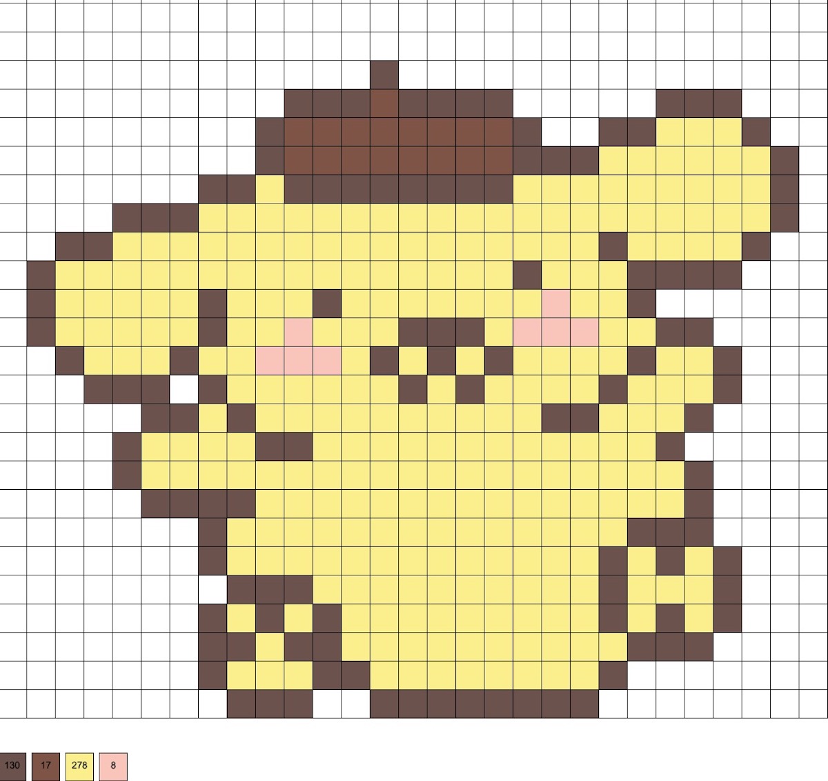 pompompurin perler beads