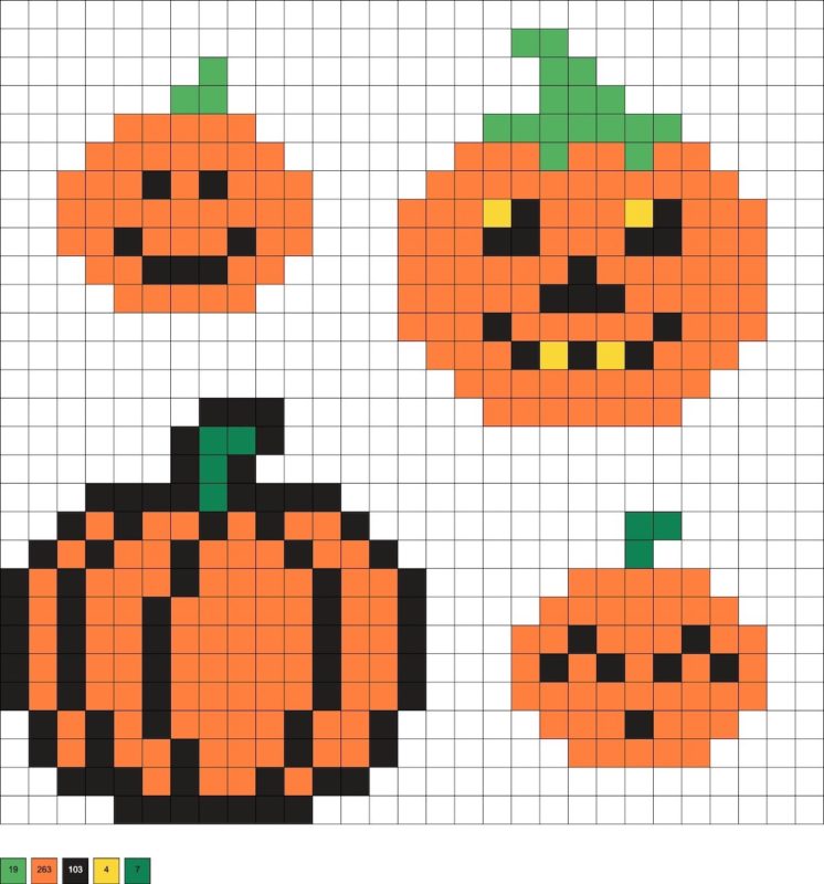 Pumpkin Perler Beads (30+ Free Patterns) - Diy Candy