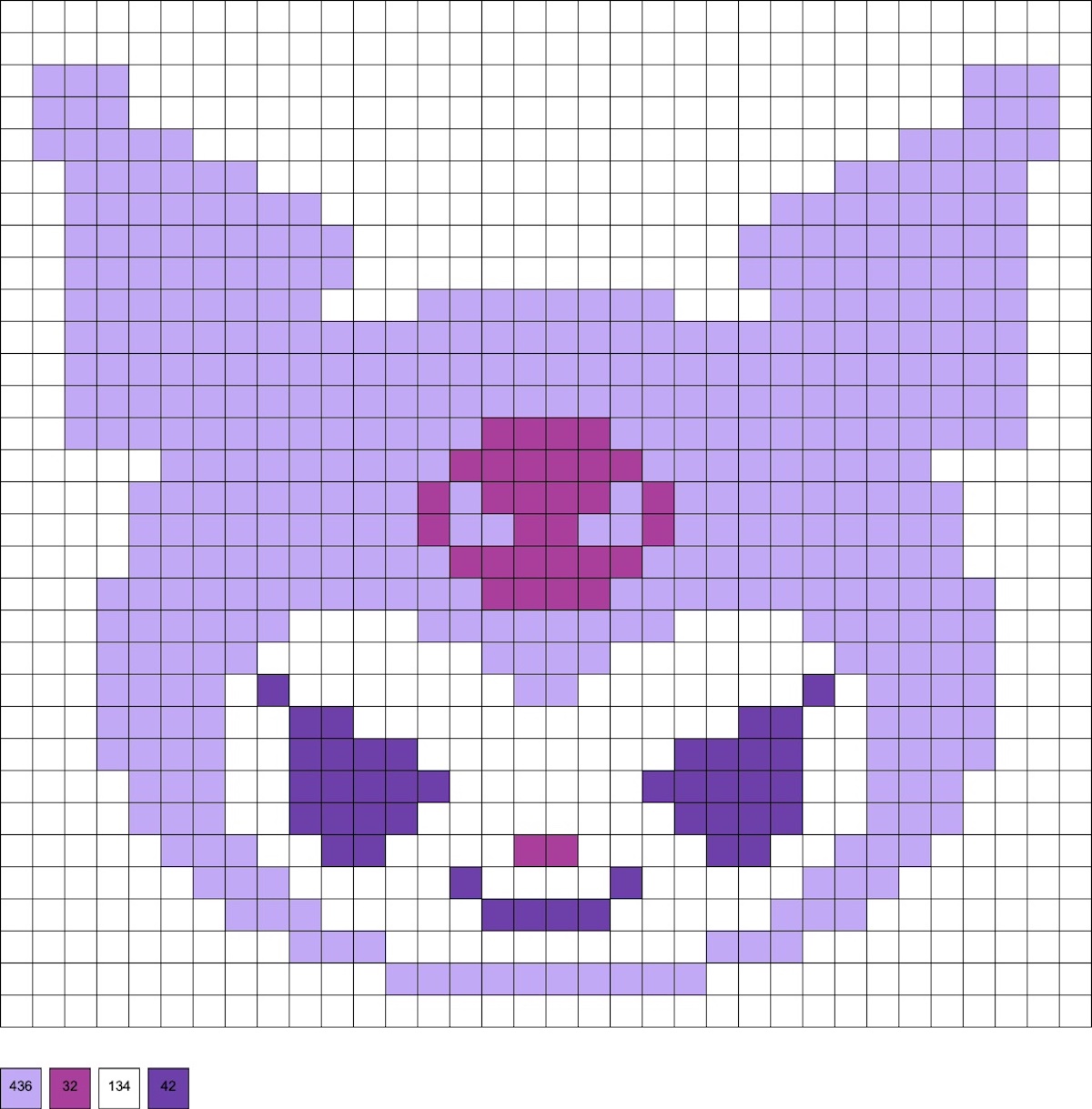 purple kuromi perler beads