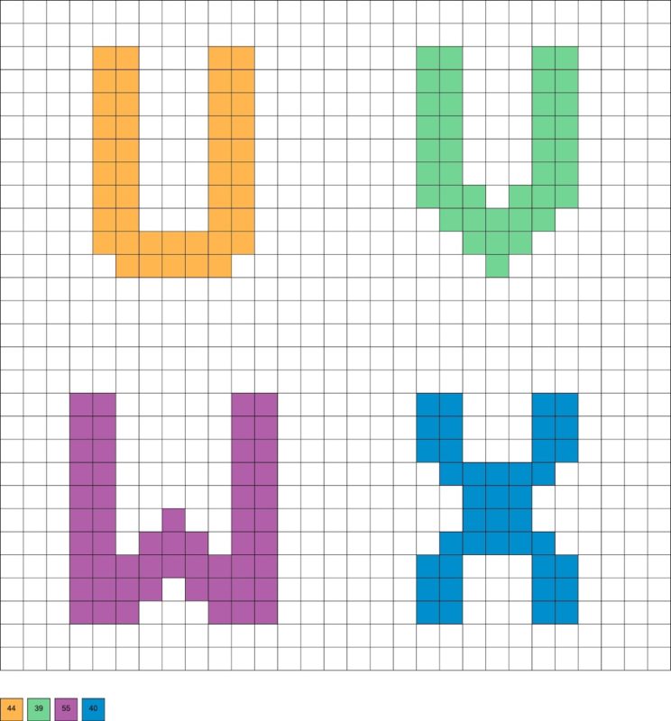 Perler Bead Letters (Six Alphabets) - DIY Candy