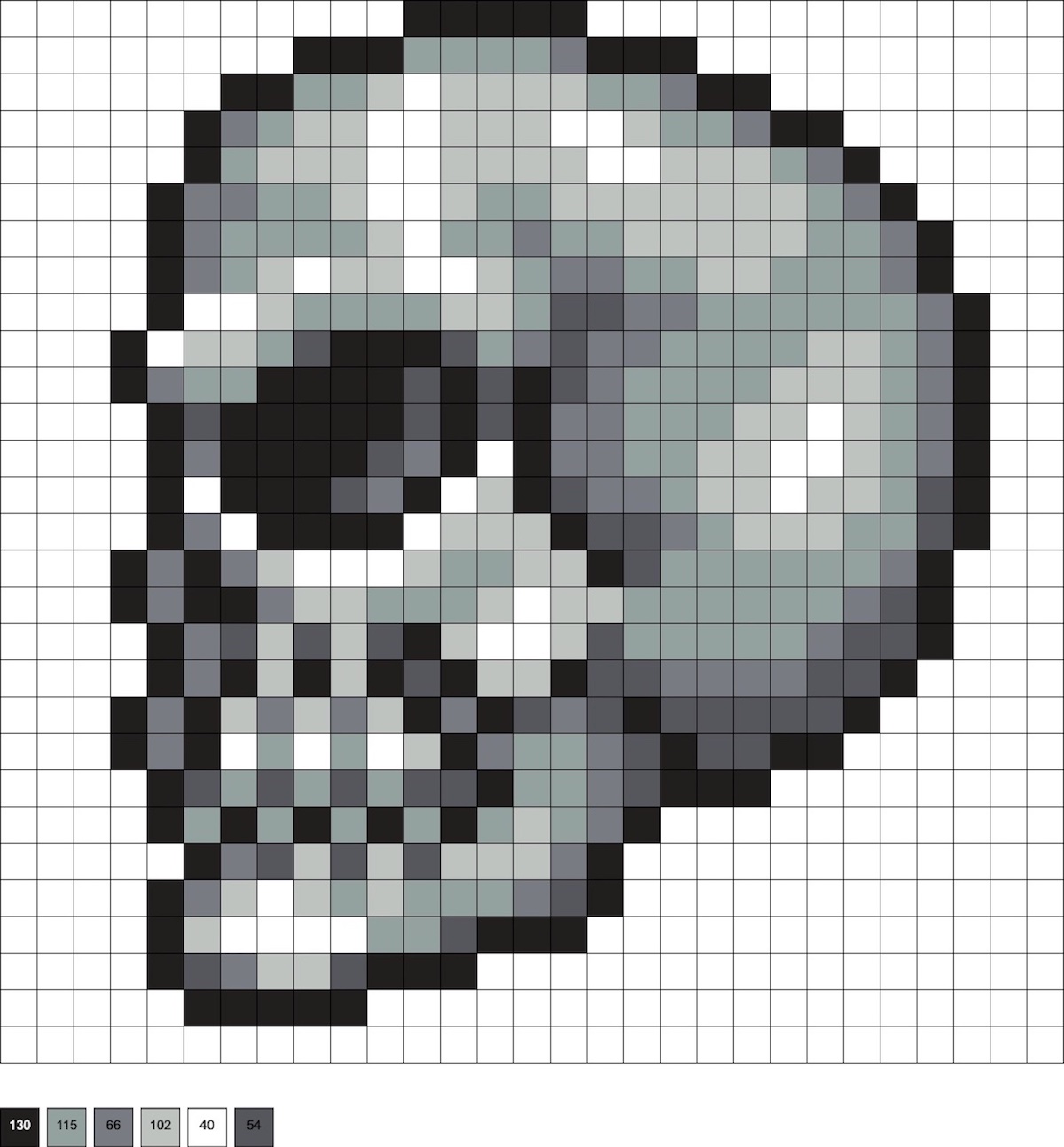 skull melty beads