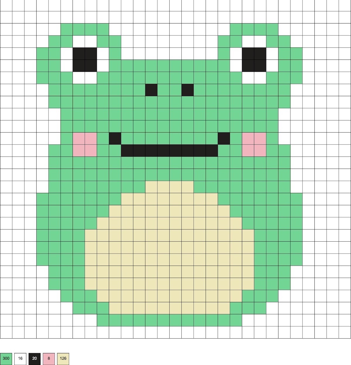 small frog perler beads