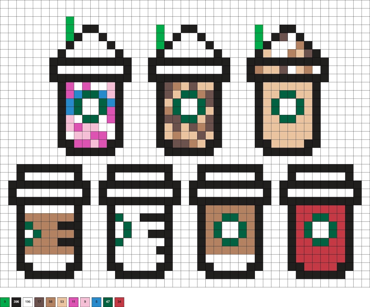 starbucks perler beads