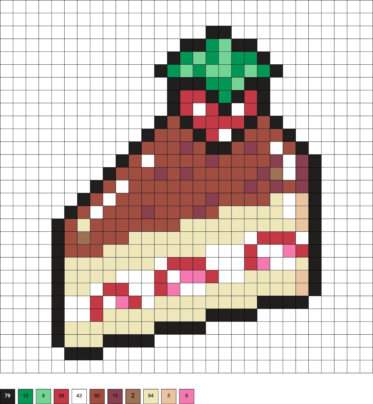 strawberry shortcake perler beads