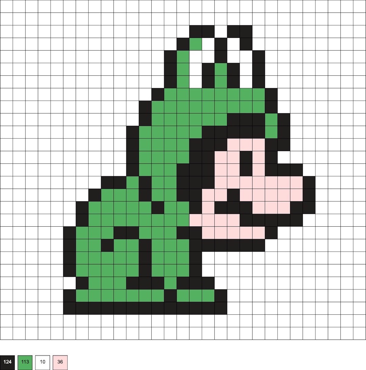 super Mario frog perler beads