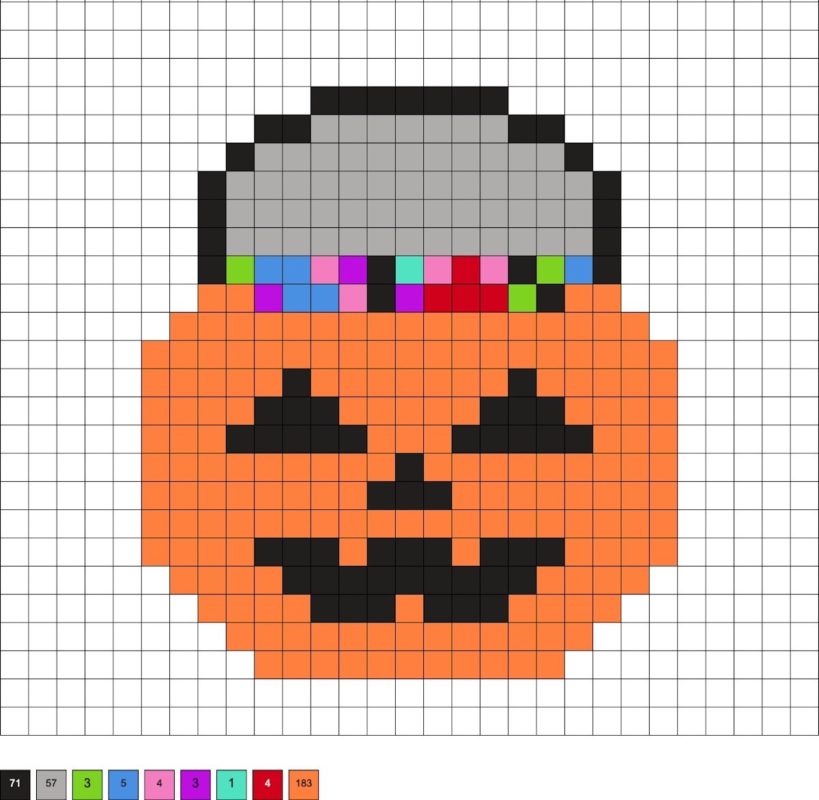 Pumpkin Perler Beads (30+ Free Patterns) - DIY Candy