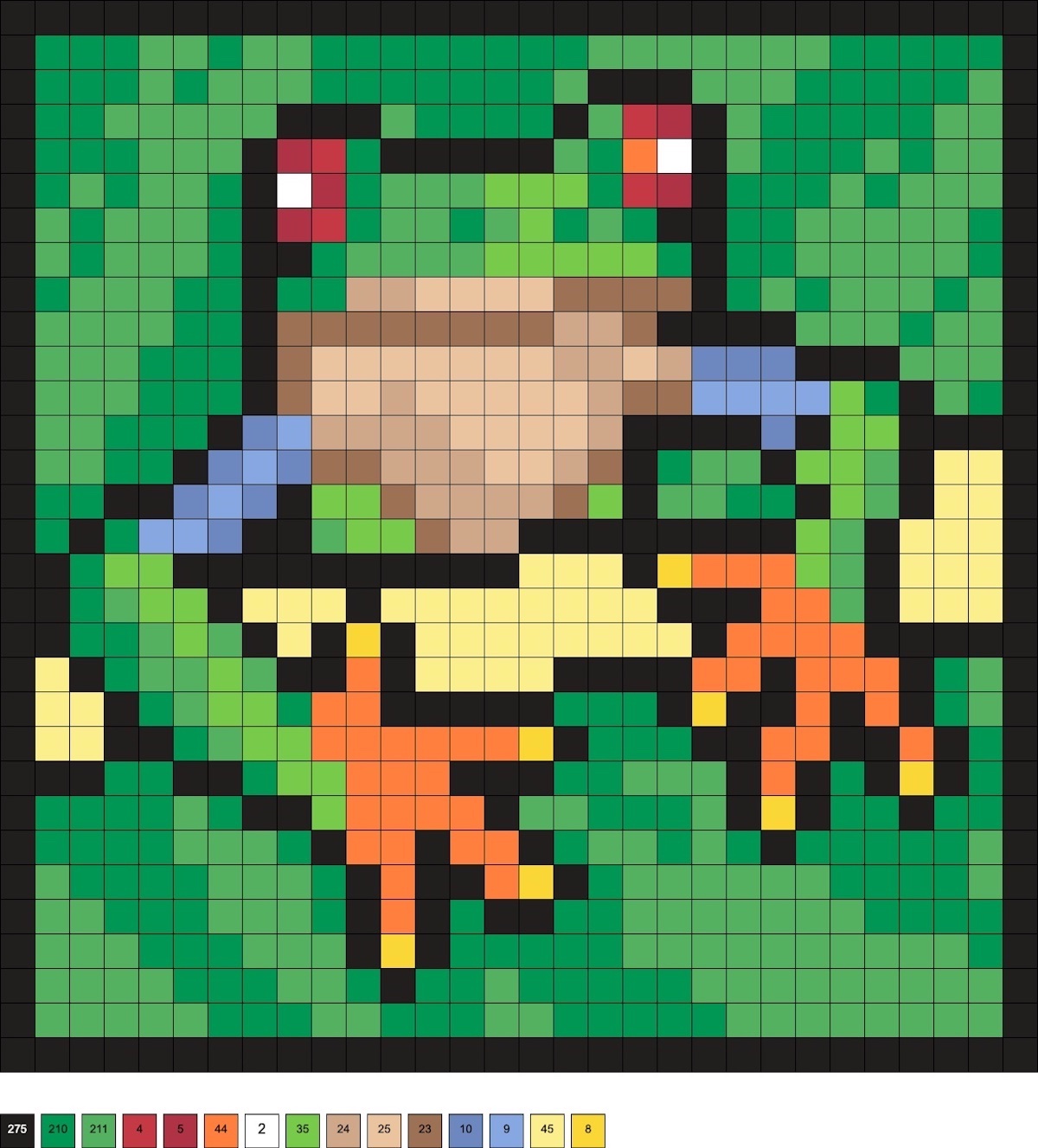 tree frog perler beads