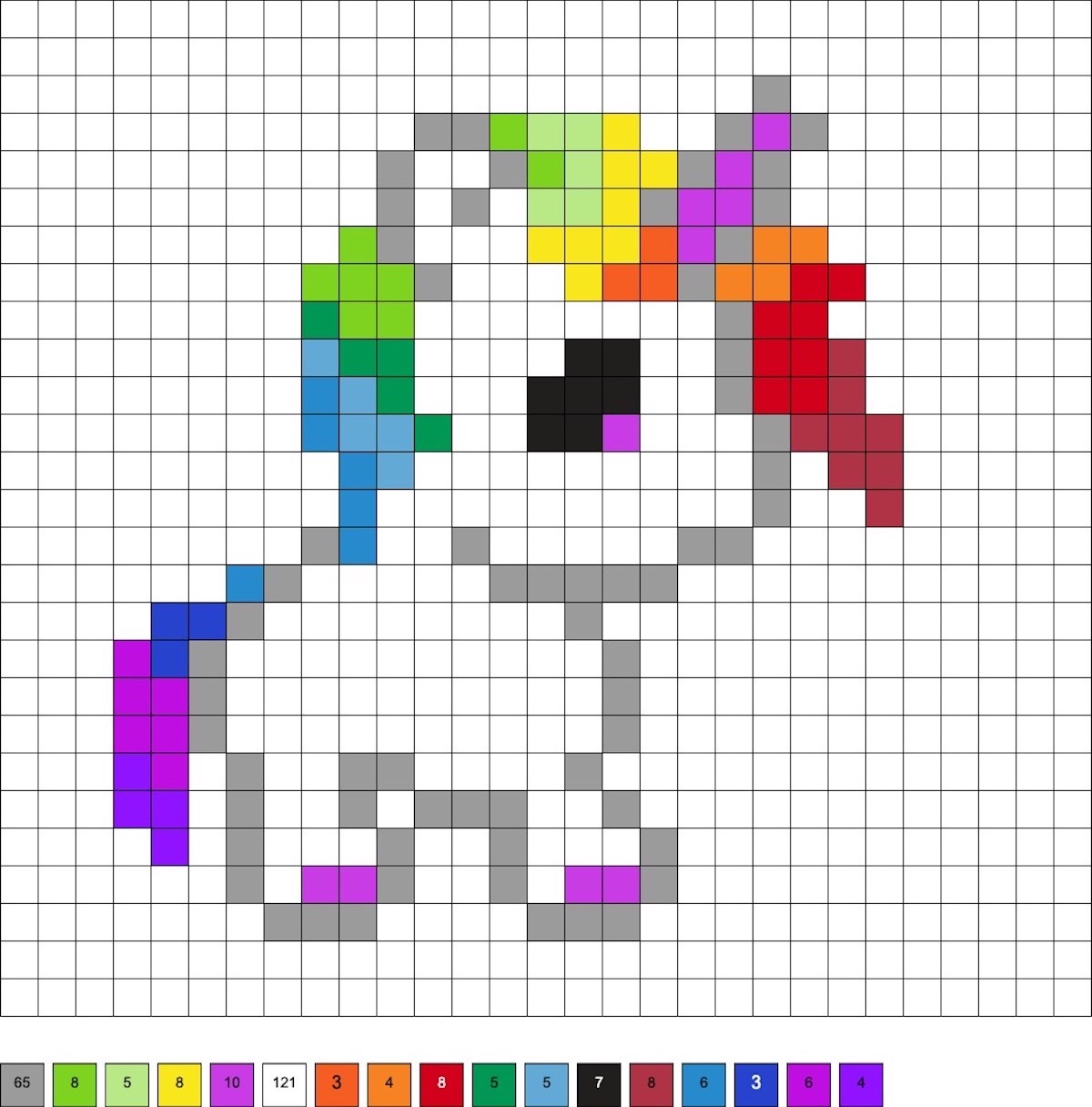 unicorn perler