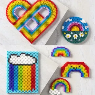 Rainbow perler beads feature image