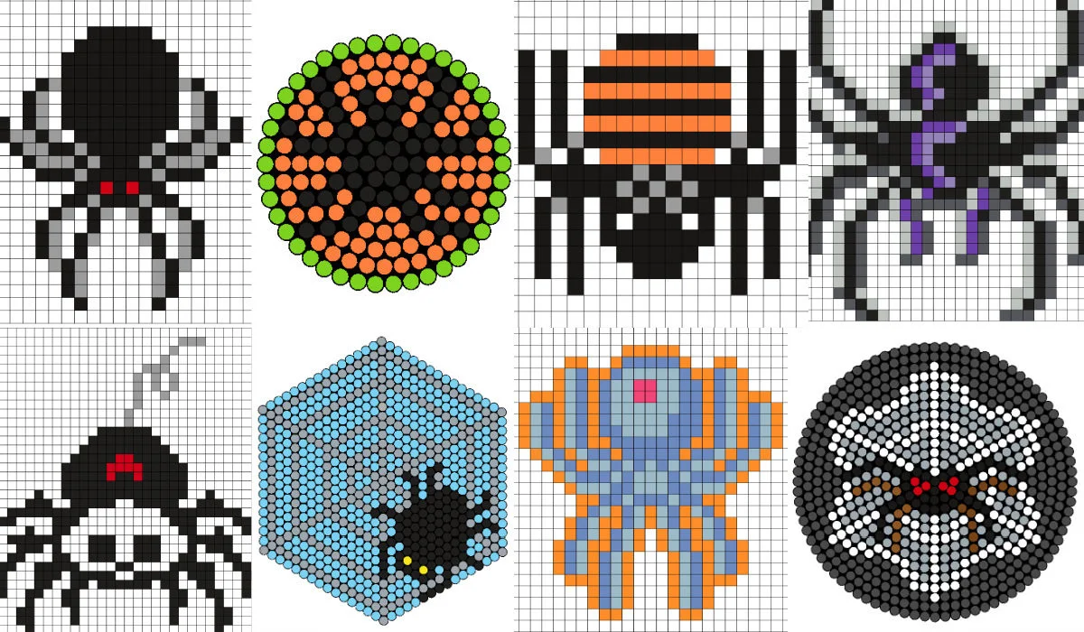 Spider Perler Bead Patterns (Over 20 Ideas!) DIY Candy