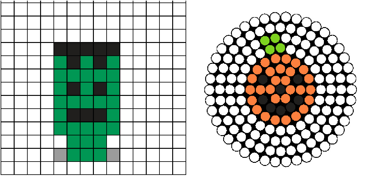 halloween tic tac toe perler pieces