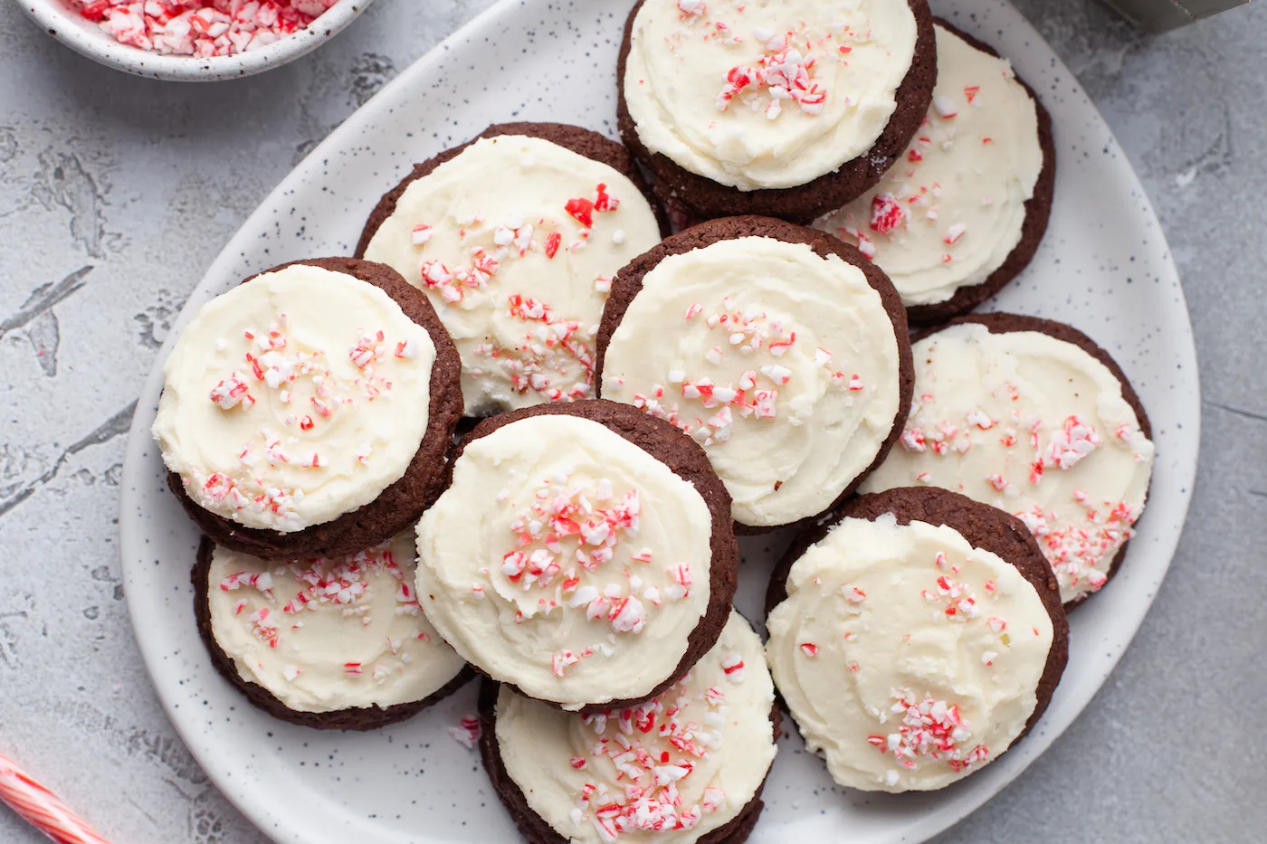 Peppermint Frosted Chocolate Cookies DIY Candy
