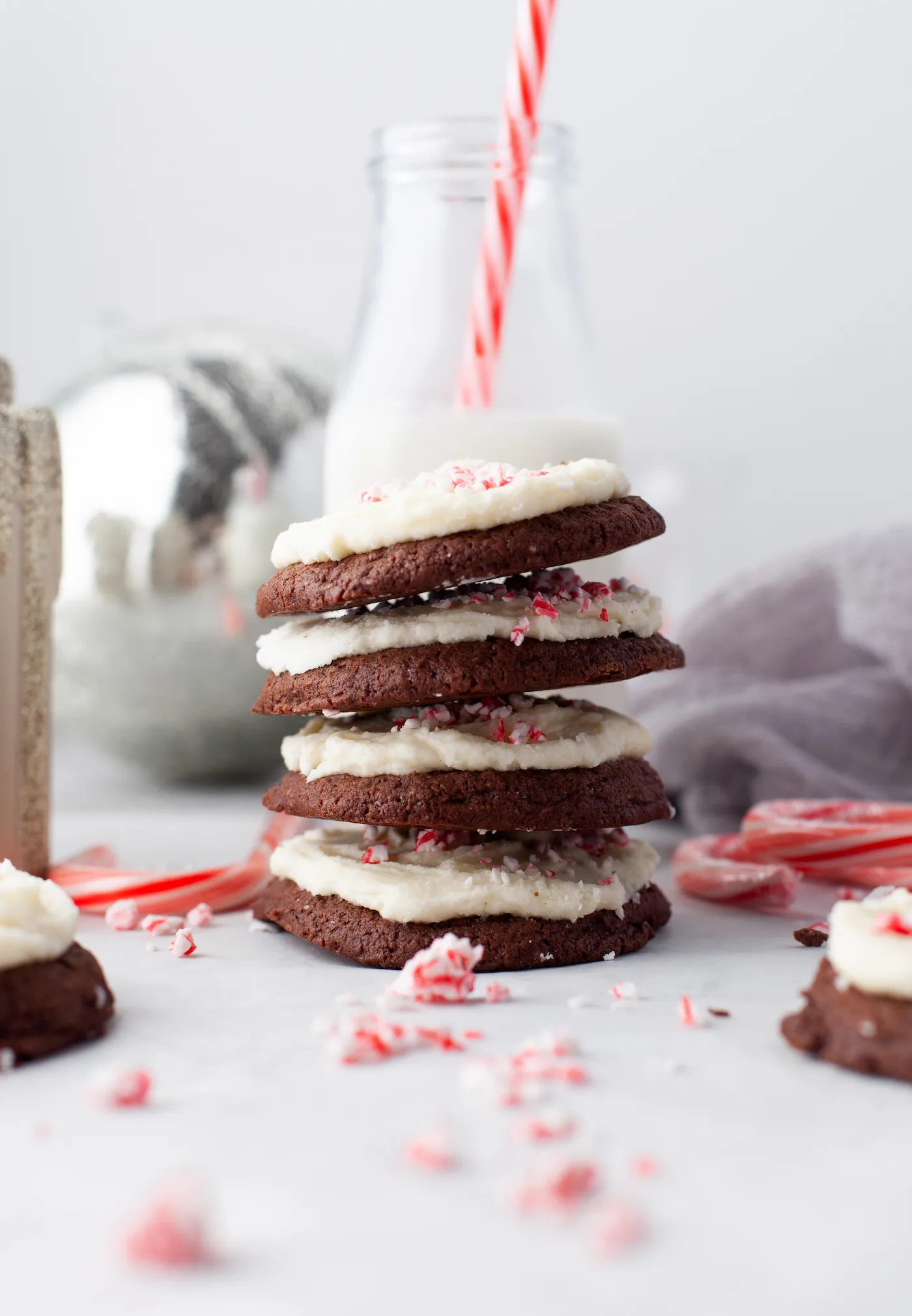 Peppermint Frosted Chocolate Cookies DIY Candy
