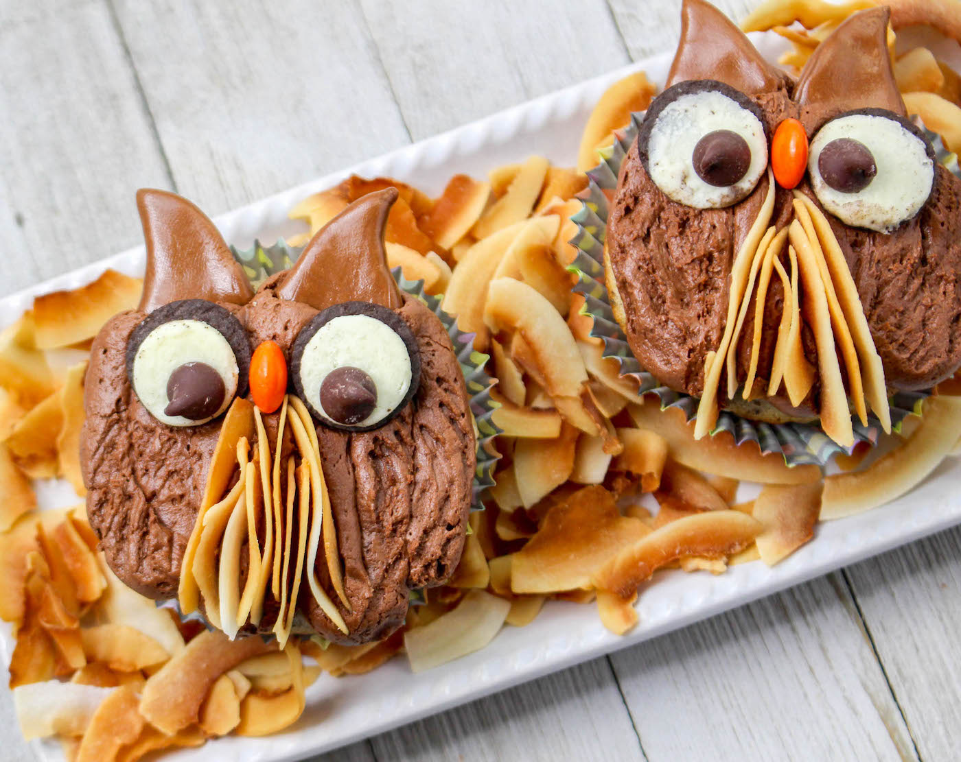 owl halloween cupcakes
