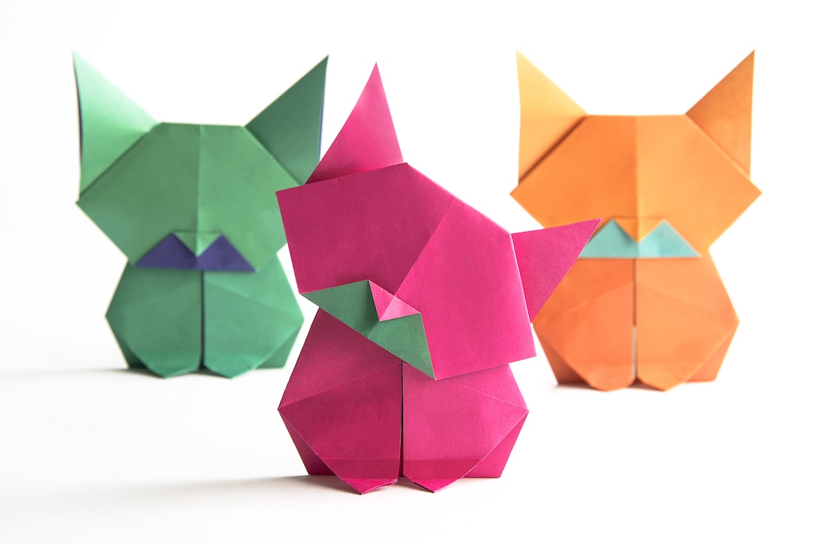 paper fold cats