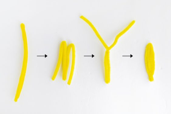 Fold Pipe Cleaner to Make Petals