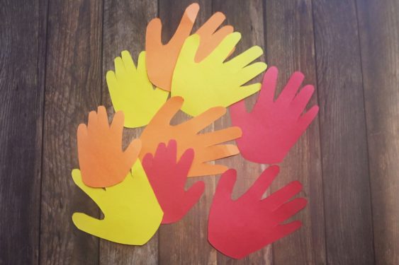 Cutting Out Handprints