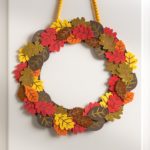 how to make a leaf wreath with fall stickers