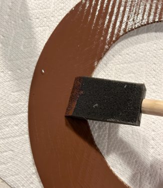paint the cardboard brown