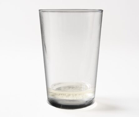 melting coconut oil in a glass